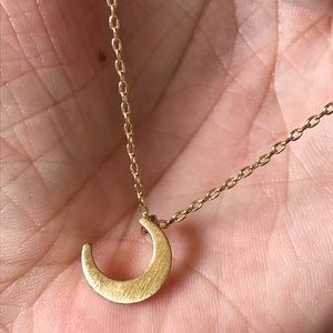 Moon Gold Tone Necklace